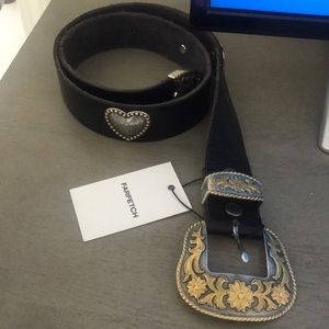 Jessie western concho heart buckle belt